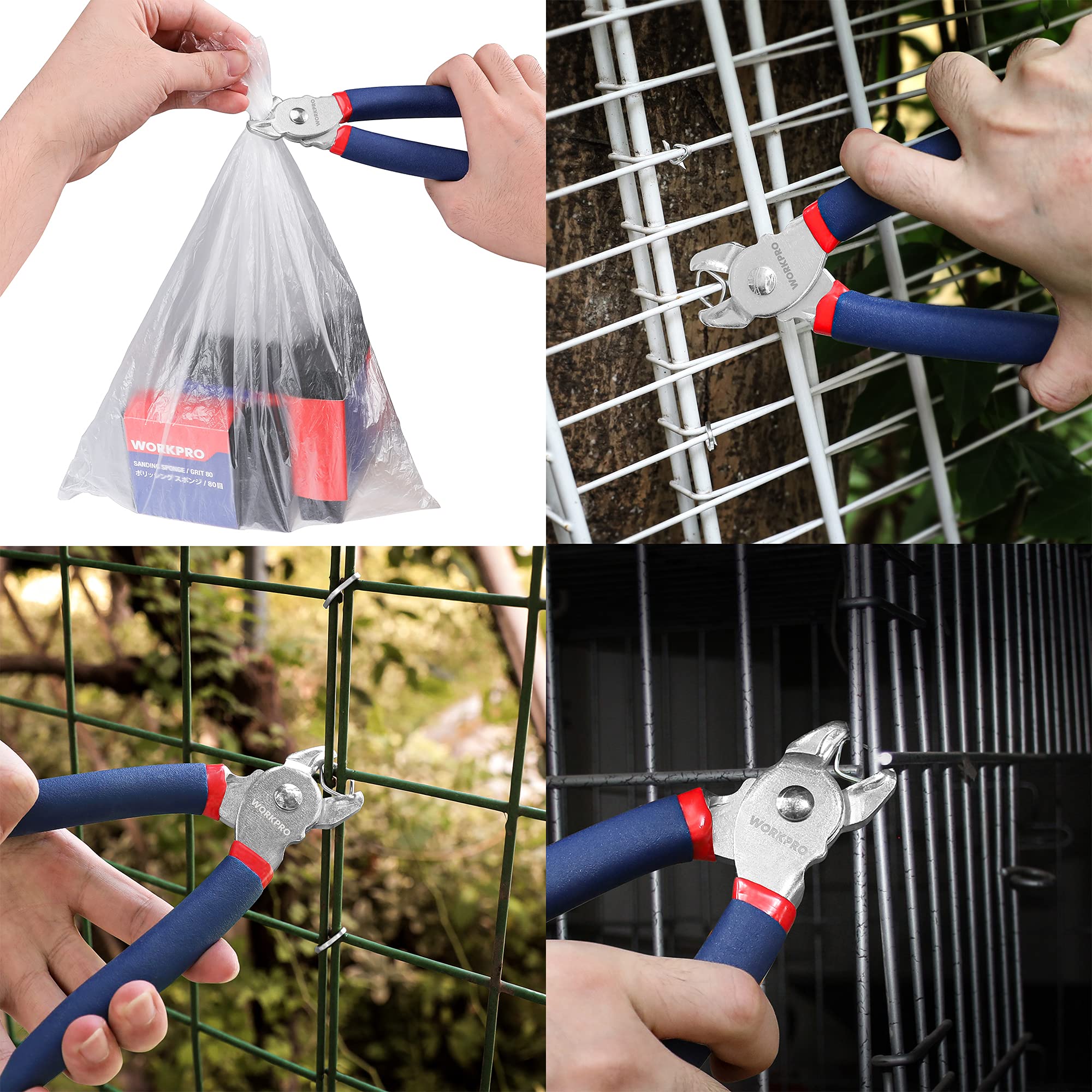 Foto 7 | Alicates Para Anillos De Acero Galvanizado Workpro Con 500 Anillos De Acero Galvanizado - Venta Internacional.