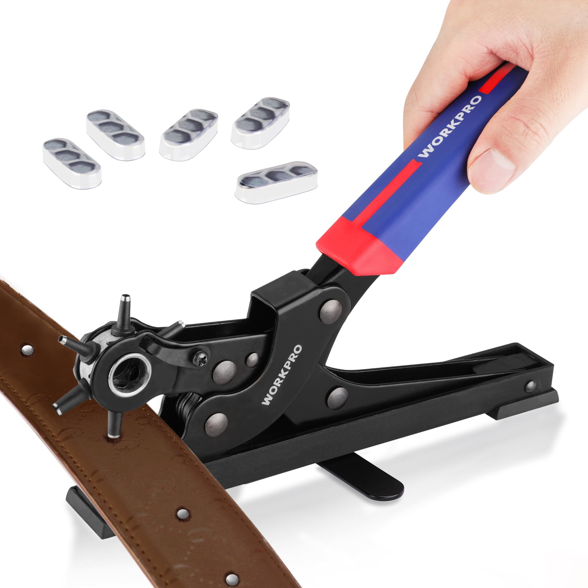 Foto 1 | Juego De Perforadoras De Cuero Para Escritorio Workpro Rotary, 6 Tamaños - Venta Internacional.