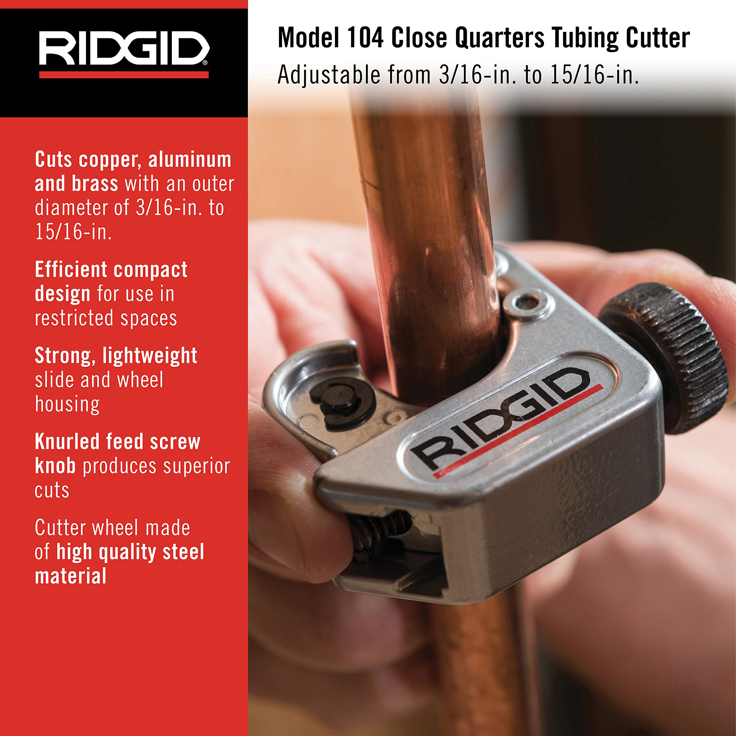 Foto 3 pulgar | Cortadora De Tubos Ridgid 32985 Modelo 104 Para Espacios Cerrados, 5-24 Mm - Venta Internacional.