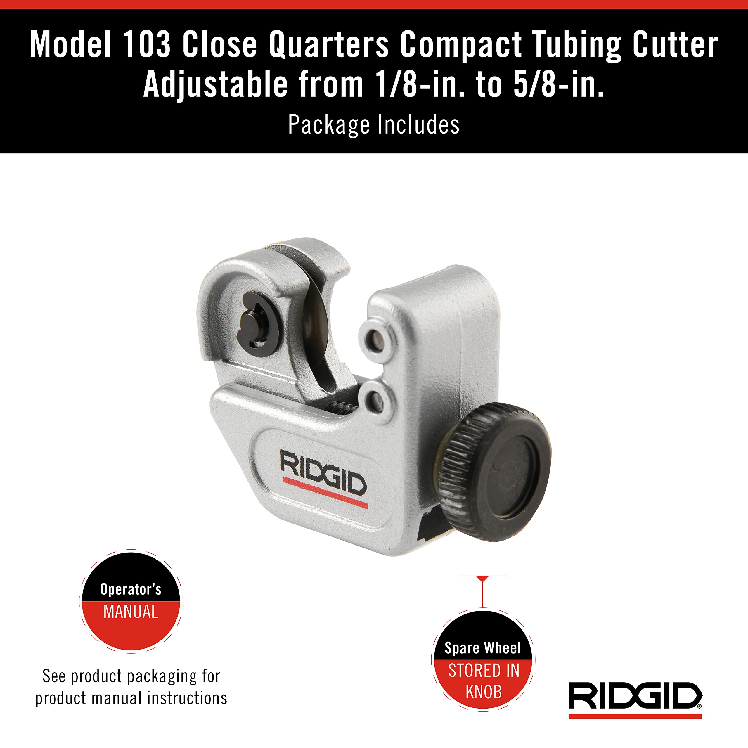 Foto 8 pulgar | Cortadora de Tubos Ridgid 32975 103 para 1/8 Pulgadas A 5/8 Pulgadas - Venta Internacional