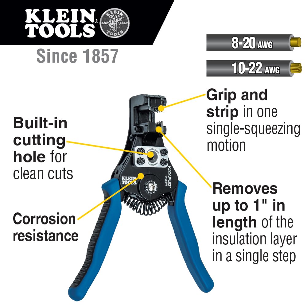 Foto 4 pulgar | Cortador De Alambre/pelacables Klein Tools 11063w Heavy Duty - Venta Internacional.