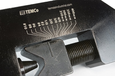 Foto 5 | Herramienta Engarzadora Temco Th0020 Para Lengüetas De Alambre De 10 Awg - 400 Mcm - Venta Internacional.