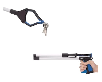 Foto 4 | Pistola Alcanza Objetos Con Pinza Extencion De Mano Negro/azul
