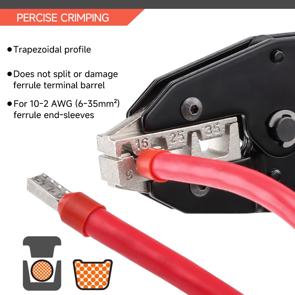 Foto 4 pulgar | Herramienta De Crimpado Hks Para Manguitos, Terminales De Férula Y Extremo De Cable - Venta Internacional.