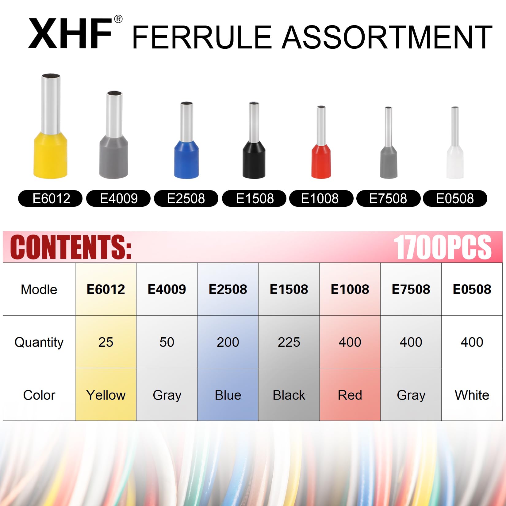 Foto 4 pulgar | Kit De Herramientas Para Engarzar Férulas Xhf 1700 Pcs Con Engarzador Hexagonal - Venta Internacional.