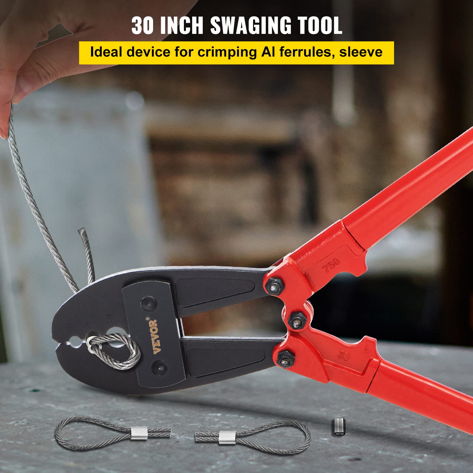 Foto 3 pulgar | Hand Swager Crimper Mophorn De 30 Cm Para Cable De Acero 5/32 1/4 5/16 - Venta Internacional.