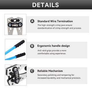 Foto 6 | Herramienta Para Prensar Terminales De Cables De Batería Hks Hx-50b 10-1 Awg Con Cortador - Venta Internacional.