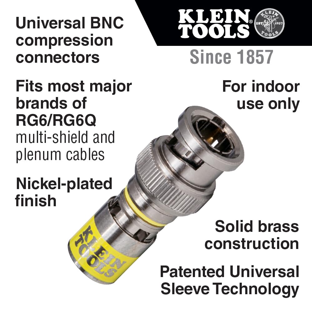 Foto 3 pulgar | Conector Bnc Klein Tools Vdv813-613 Para Cables Coaxiales Rg6/6q - Venta Internacional.