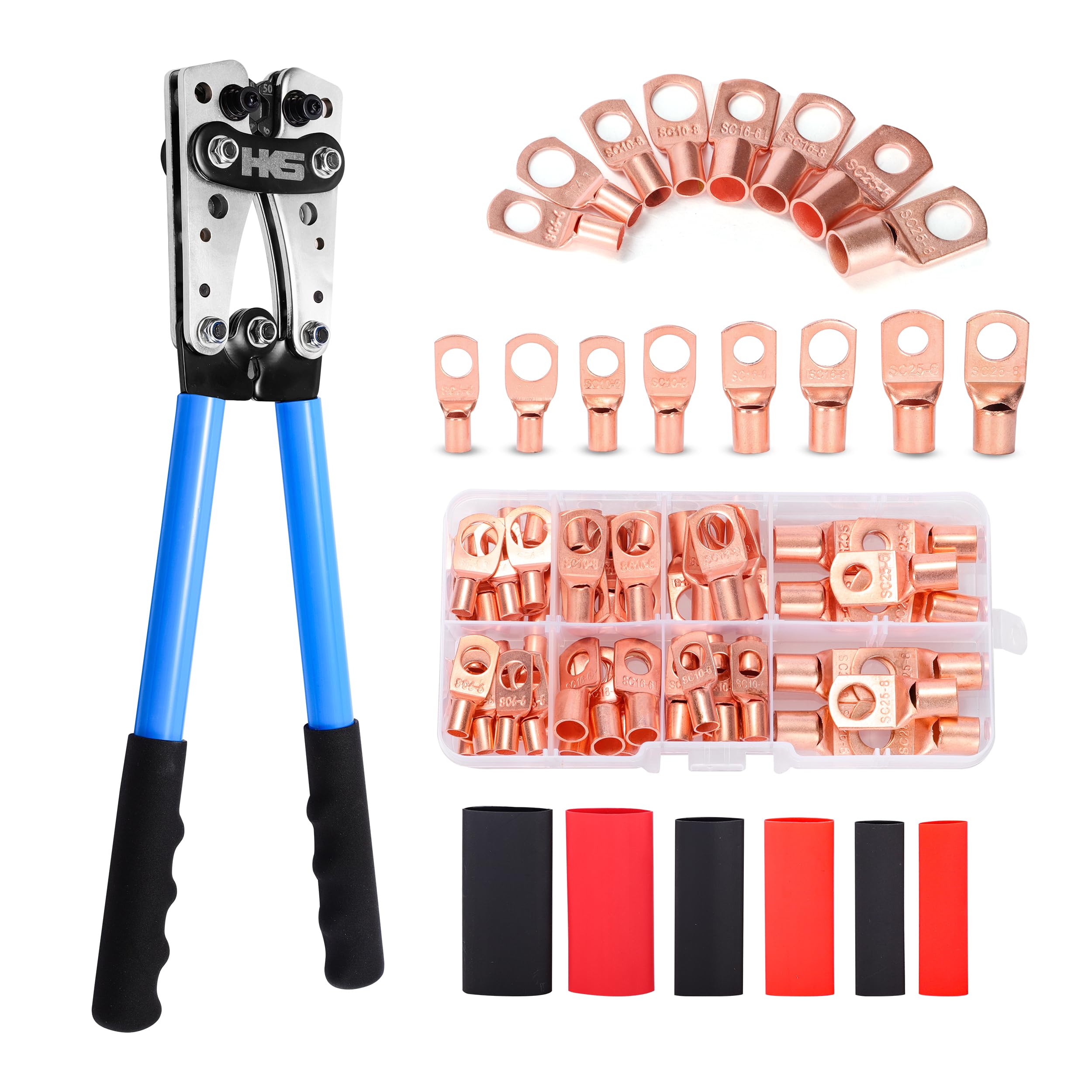 Foto 2 pulgar | Cable De Batería Crimping Tool Hks Hx-50b Con Conector 10-1 Awg Con Accesorios - Venta Internacional.