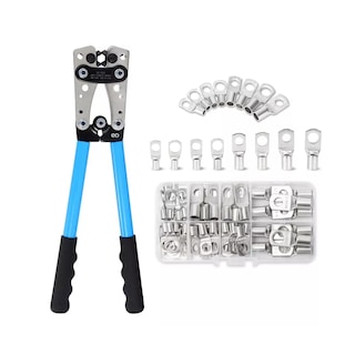 Foto 2 | Pinza Ponchadora Hexagonal Crimpadora Manual Con 60 Terminales Eo Safe Imports Esi-11815-1 Azul