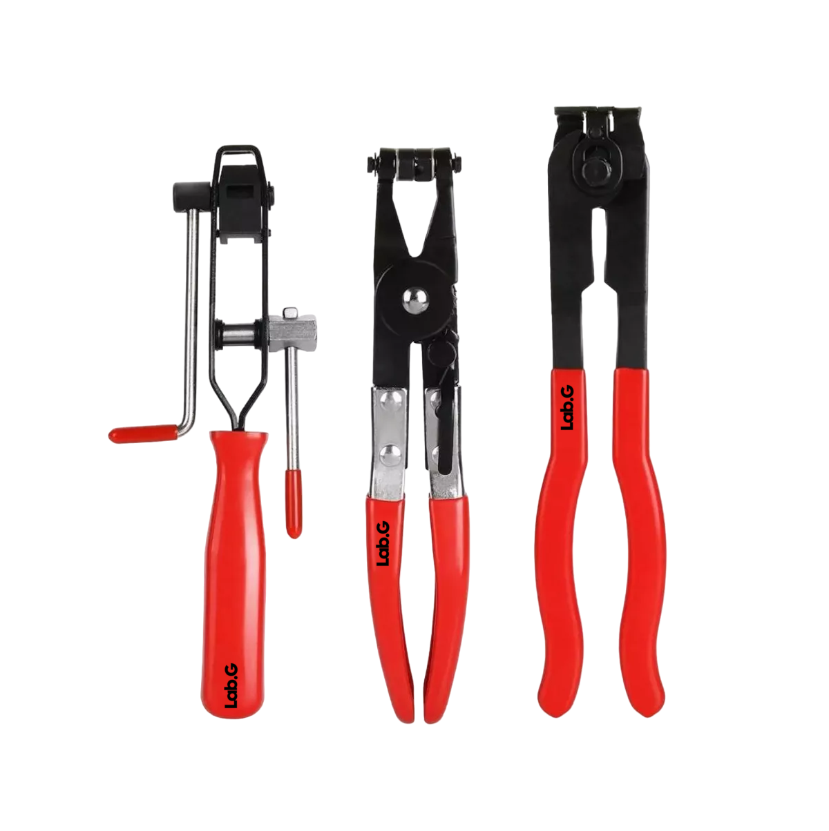 Foto 1 | Pinza Para Abrazadera De Manguera Lab.g 3 Piezas Rojo