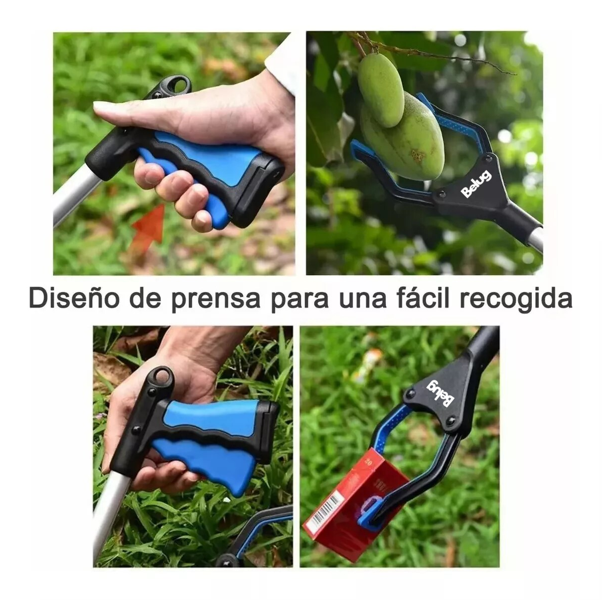 Foto 6 pulgar | Sopladora Alcanza Objetos Con Pinza Extencion De Mano Belug Negro/azul