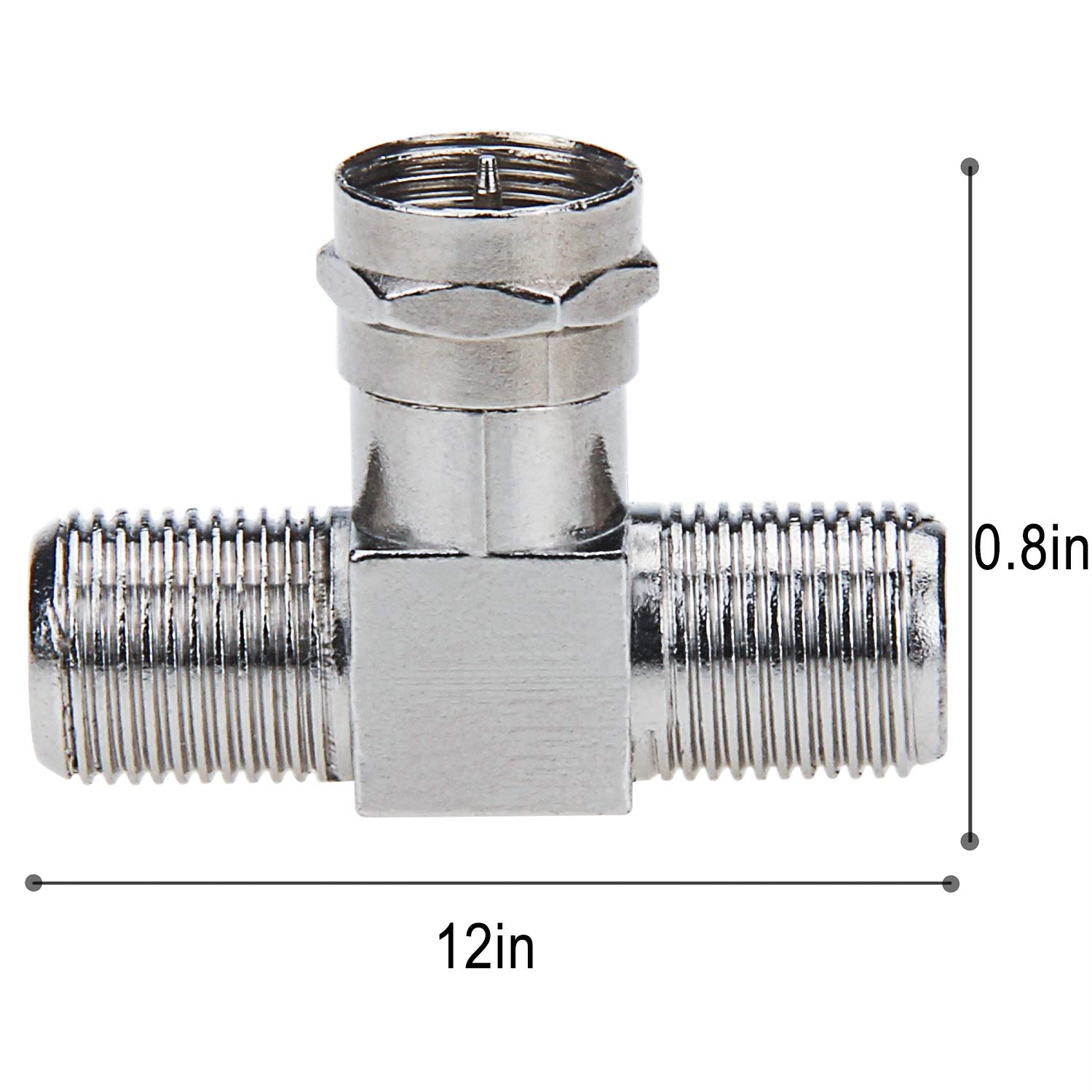 Foto 6 pulgar | Divisor De Cable Coaxial Y Adaptador Rf, Paquete De 2 Unidades, Tipo F Rg6, 3 Vías - Venta Internacional.