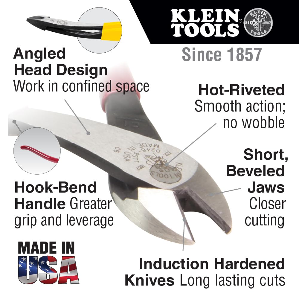 Foto 3 pulgar | Alicates De Corte Diagonal Klein Tools D248-9st 23 Cm - Venta Internacional.
