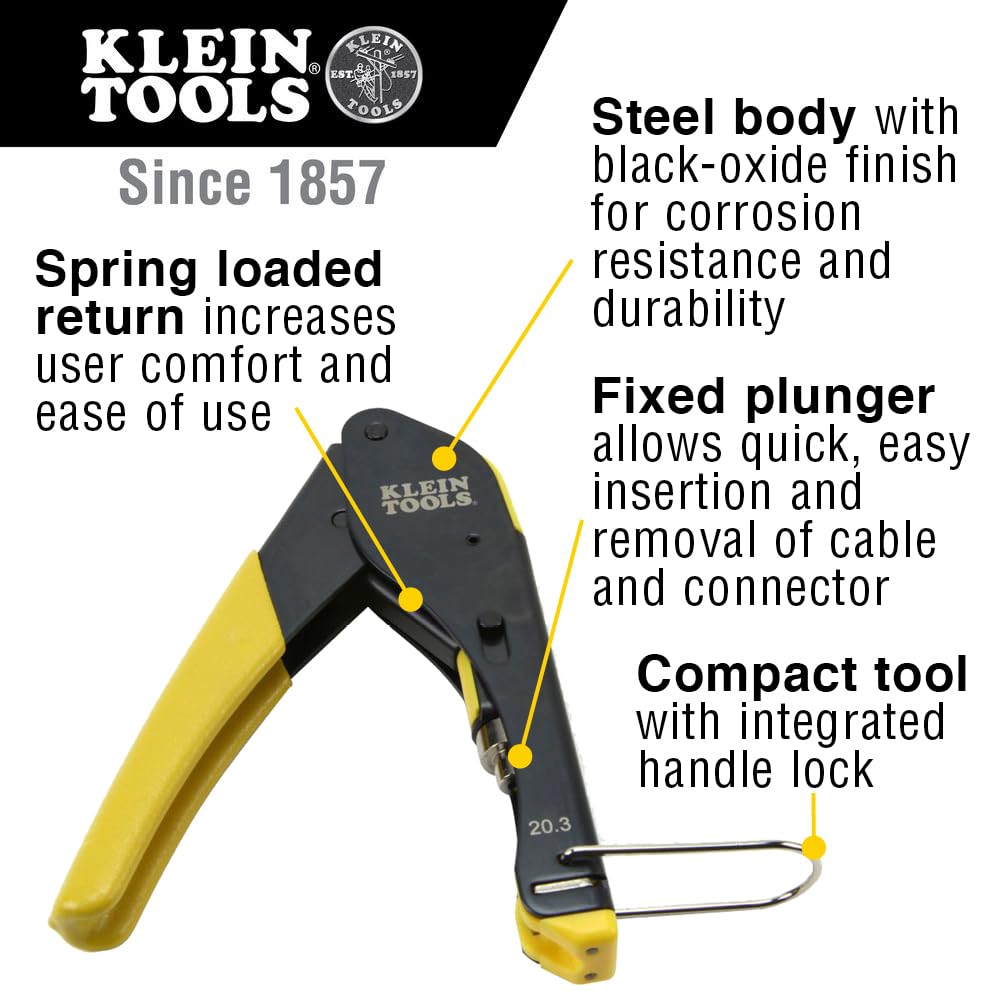 Foto 2 | Kit De Instalación Coaxial Klein Tools Vdv026-211 Con Herramienta De Crimpado - Venta Internacional.