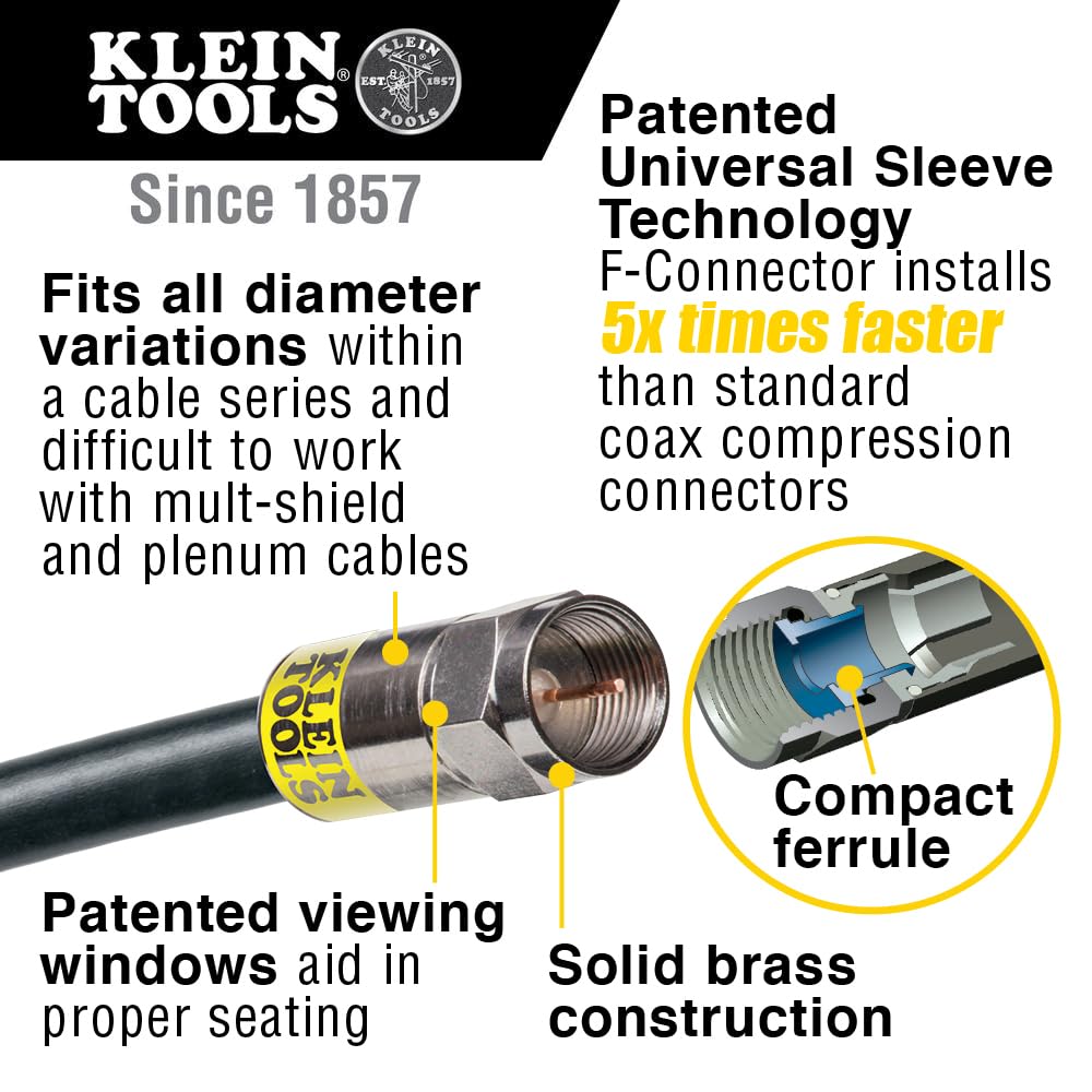 Foto 5 | Kit De Instalación Coaxial Klein Tools Vdv026-211 Con Herramienta De Crimpado - Venta Internacional.