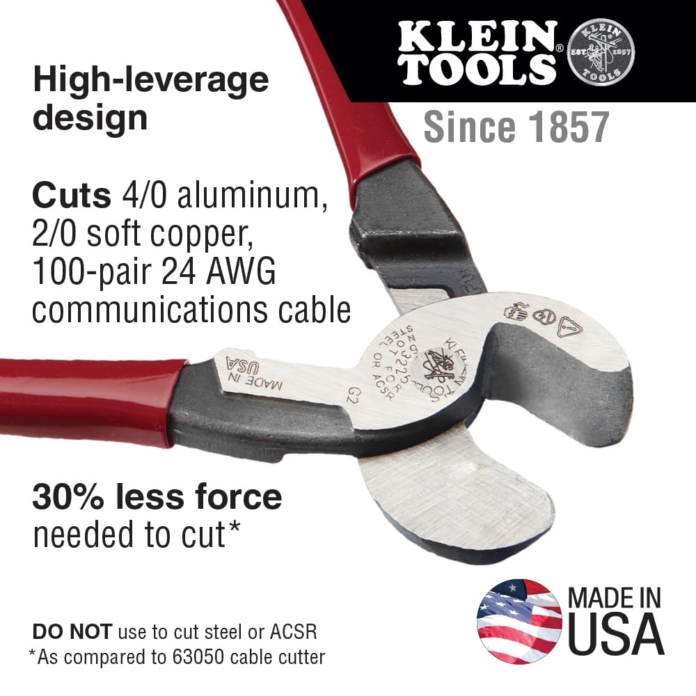 Foto 3 pulgar | Cortador De Cables Klein Tools 63225, 9 Pulgadas De Alto Apalancamiento - Venta Internacional.
