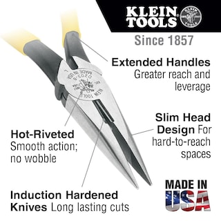 Foto 2 | Pinzas Klein Tools D203-7 Con Punta De Aguja, 7 Pulgadas, Muy Resistentes - Venta Internacional.