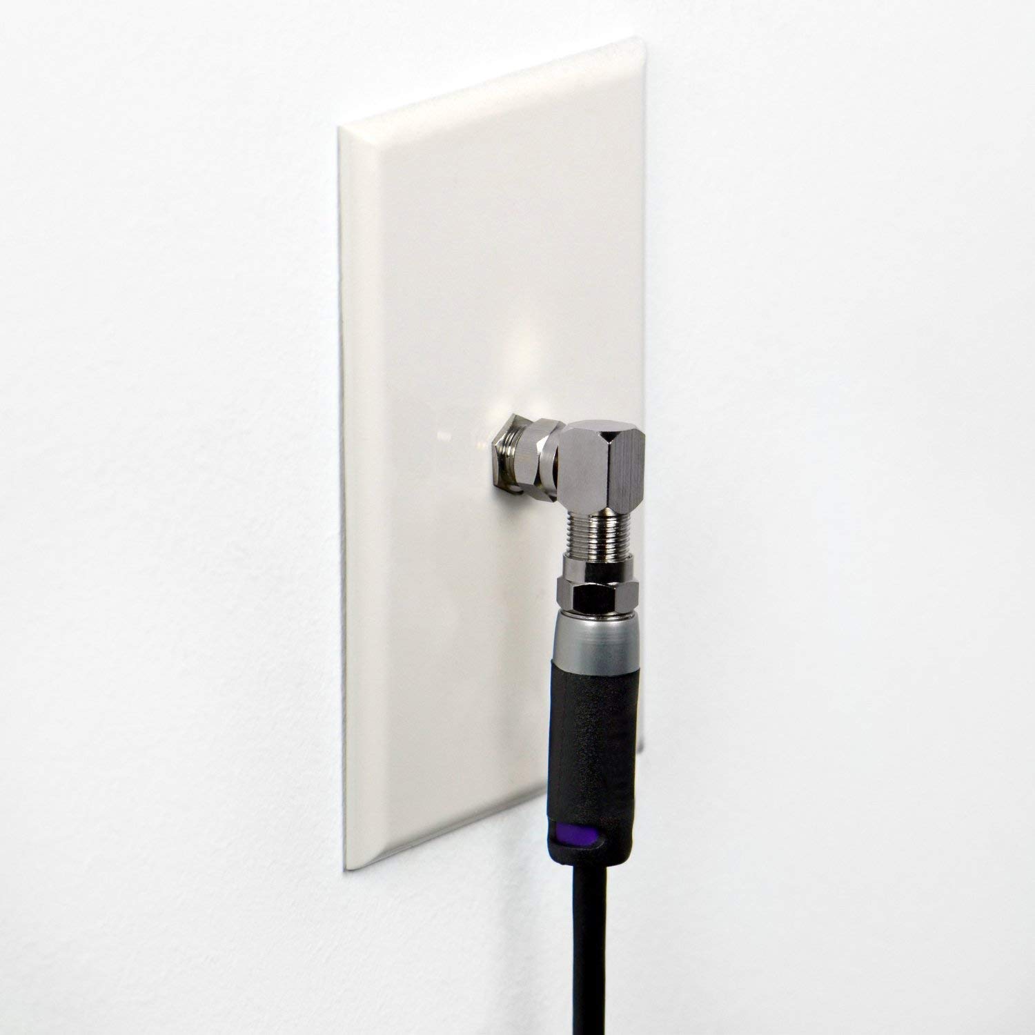 Foto 6 pulgar | Adaptador Coaxial Rg6 Vce En Ángulo Recto Tipo F, Paquete De 2 - Venta Internacional.