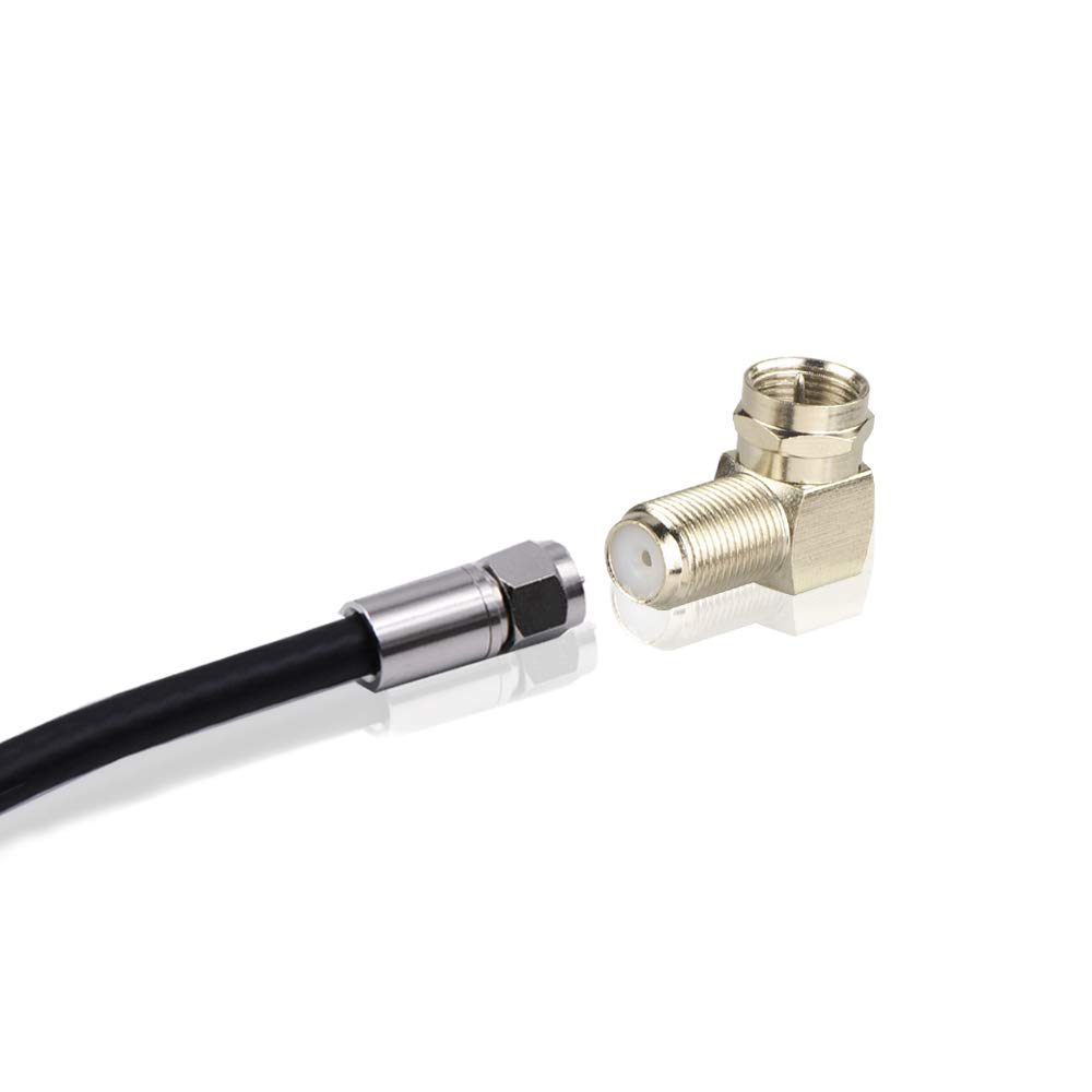 Foto 7 pulgar | Adaptador Coaxial Rg6 Vce En Ángulo Recto Tipo F, Paquete De 2 - Venta Internacional.