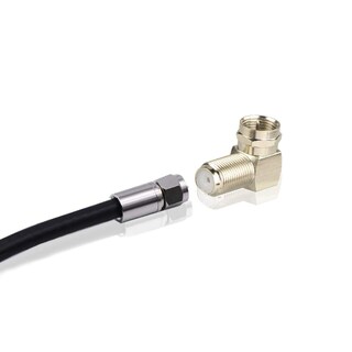 Foto 6 | Adaptador Coaxial Rg6 Vce En Ángulo Recto Tipo F, Paquete De 2 - Venta Internacional.