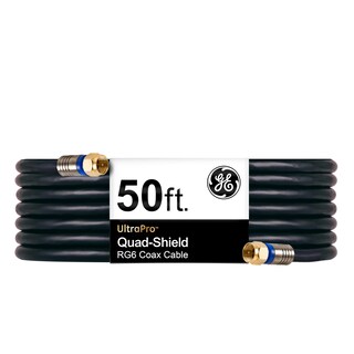 Foto 1 | Cable Coaxial Ge Rg6 De 15,2 M Con Conectores Tipo F Con Blindaje Cuádruple - Venta Internacional.