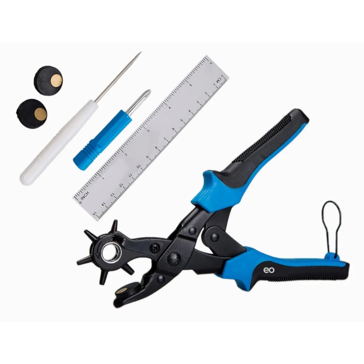 Foto 1 | Kit Pinza Sacabocados Ojilladora Perforadora Para Cinturón. Eo Safe Imports Esi-20868 Multicolor