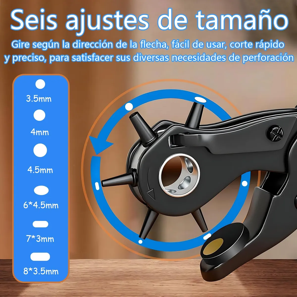 Foto 2 | Kit Pinza Sacabocados Ojilladora Perforadora Para Cinturón. Eo Safe Imports Esi-20868 Multicolor