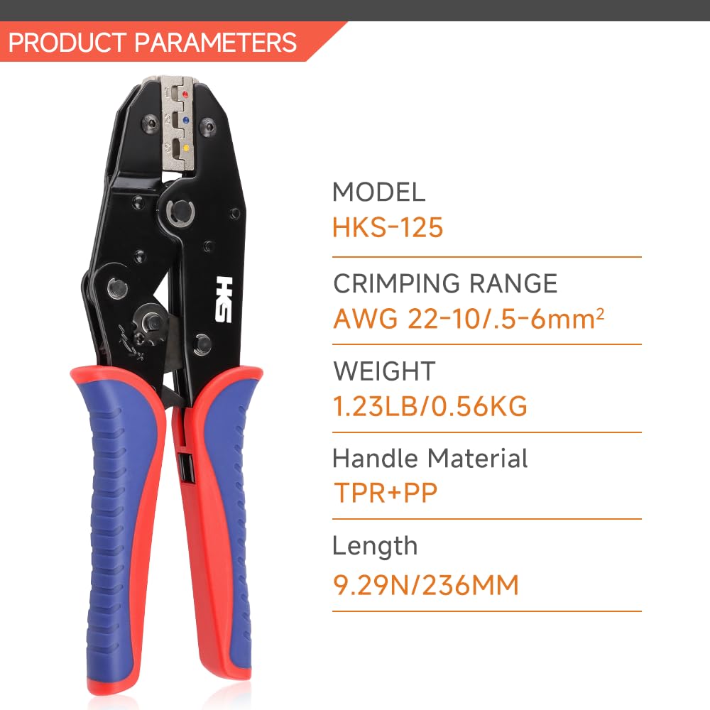 Foto 3 pulgar | Herramienta De Crimpado Hks Para Conectores Termorretráctiles Con Pelador Y 180 Piezas - Venta Internacional.