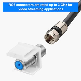 Foto 4 | Conectores De Cable Coaxial Weewooday F-type Rg6 60 Unidades Azul - Venta Internacional.