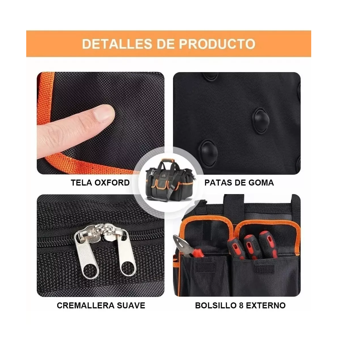 Foto 4 pulgar | Bolsa de Almacenamiento para Herramienta Eo Safe Imports Esi-4342 Negro