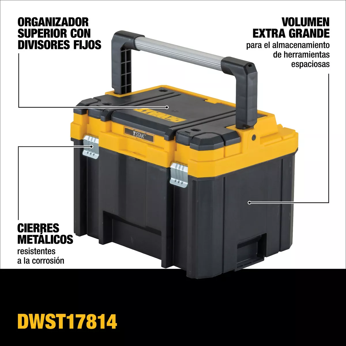 Foto 3 pulgar | Caja de Herramientas DeWalt DWST17814 color Negro