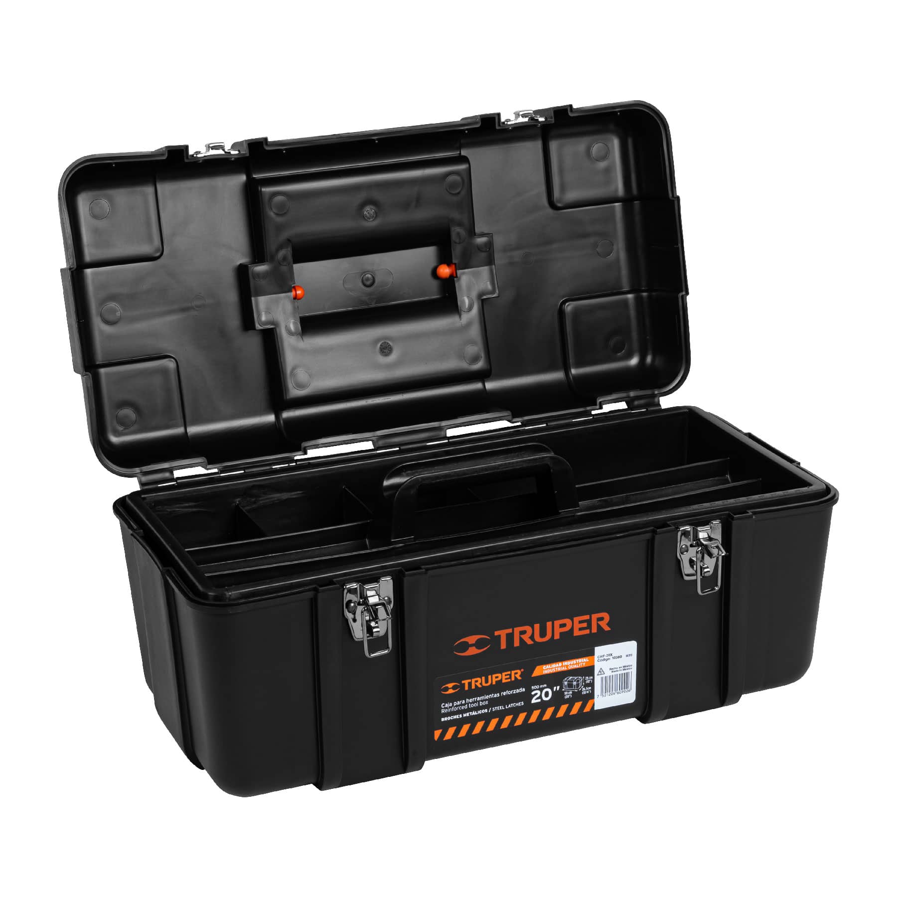 Foto 2 | Caja para Herramienta Truper CHP-20X color Negro de 20" Industrial Broches Metálicos
