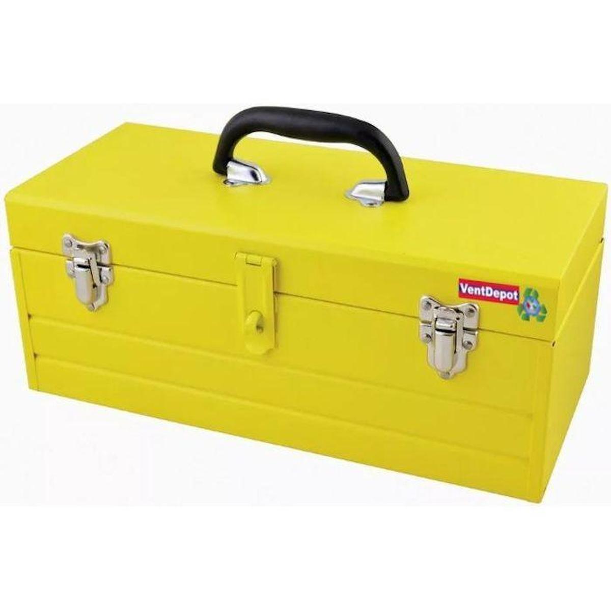 Caja Con Charola Ventdepot Mxbxy-003 1 Pieza Amarillo