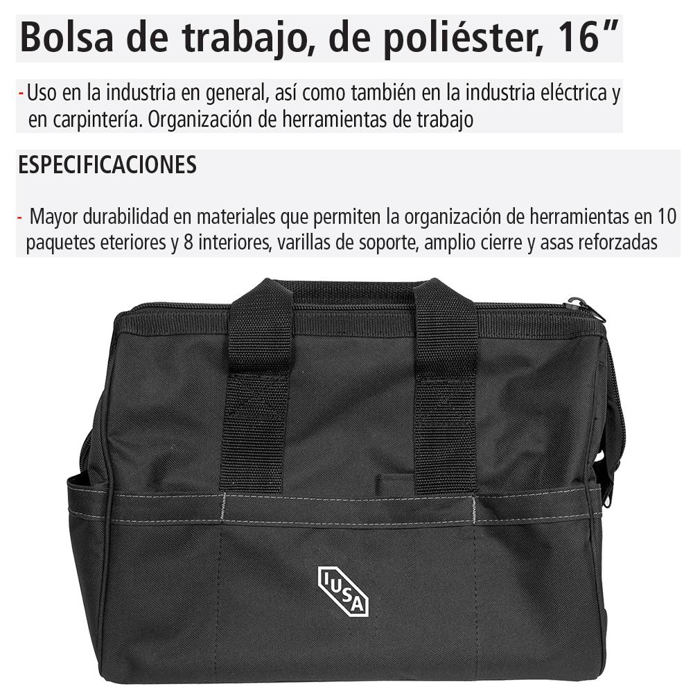 Foto 4 pulgar | Bolsa De Trabajo Resistente 16”