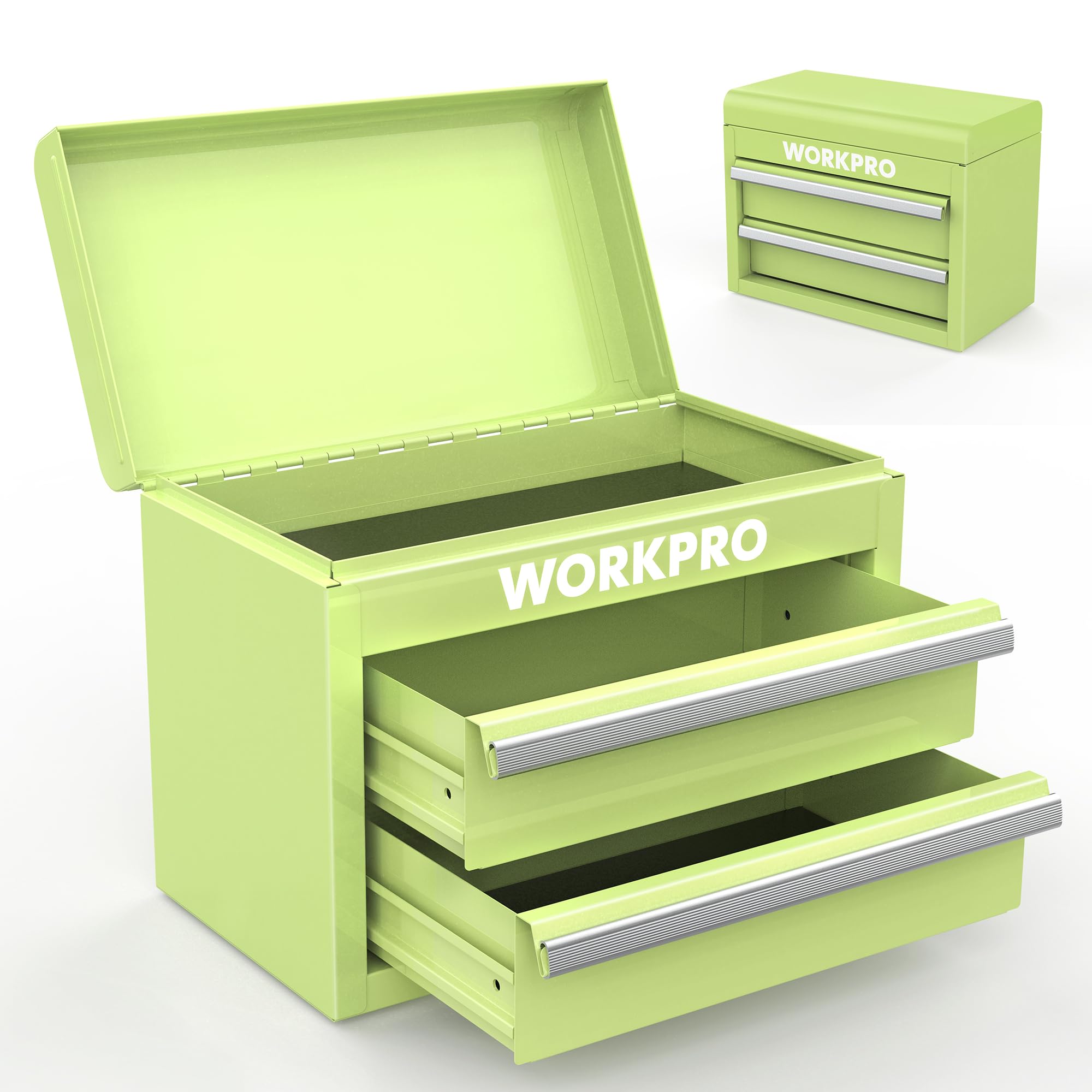 Foto 2 pulgar | Caja De Herramientas Workpro Mini De Metal Con 2 Cajones Y Almacenamiento Superior - Venta Internacional.