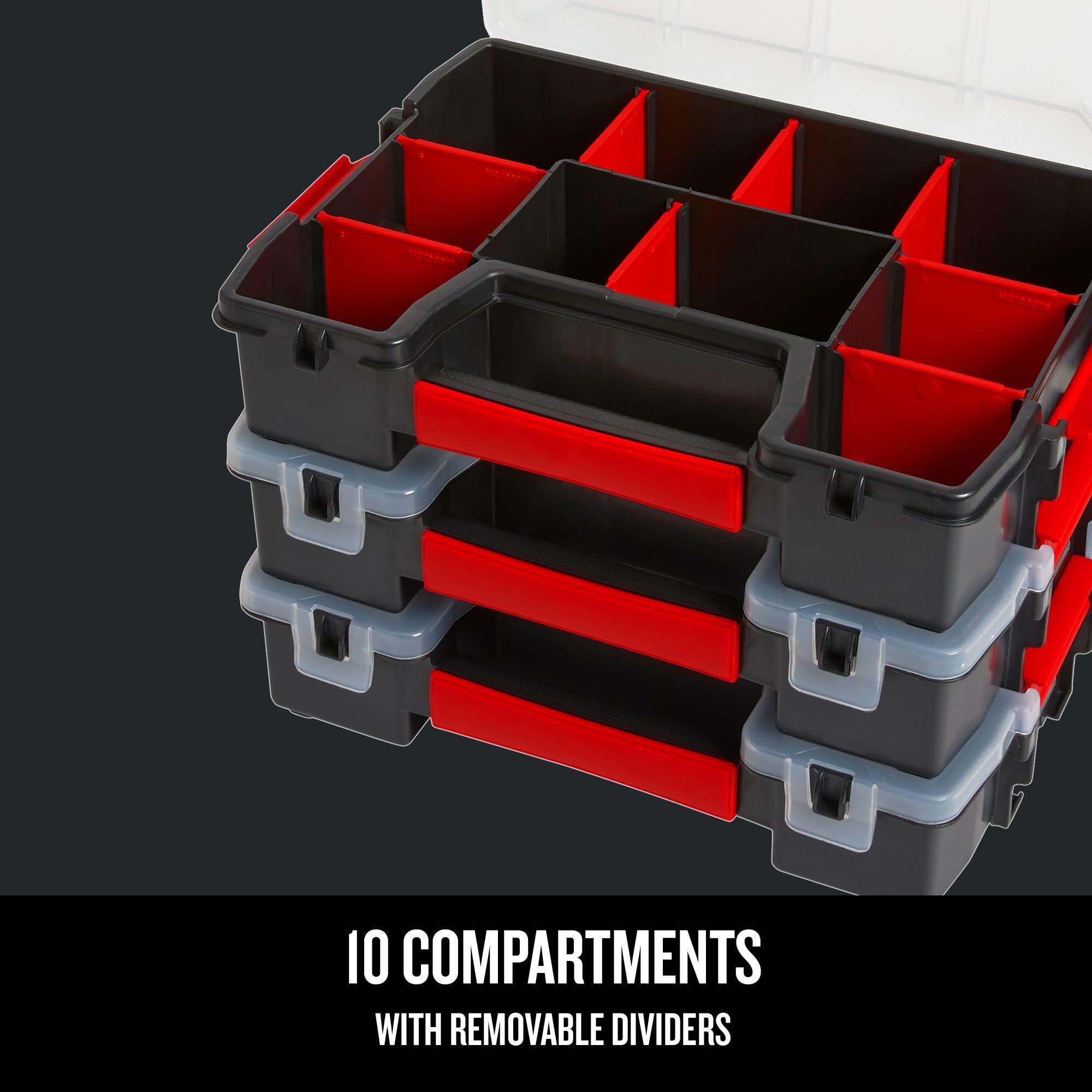 Foto 6 pulgar | Organizador De Almacenamiento Craftsman Cmst60964m, Paquete De 3 Con 10 Compartimentos - Venta Internacional.
