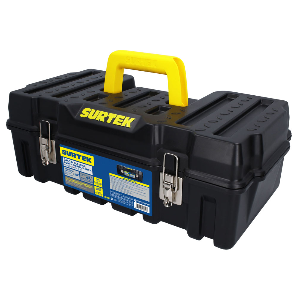 Foto 1 | Caja Portaherramientas Plástica Con Broches Metálicos 21'' X 11'' X 7'' Compacta Surtek
