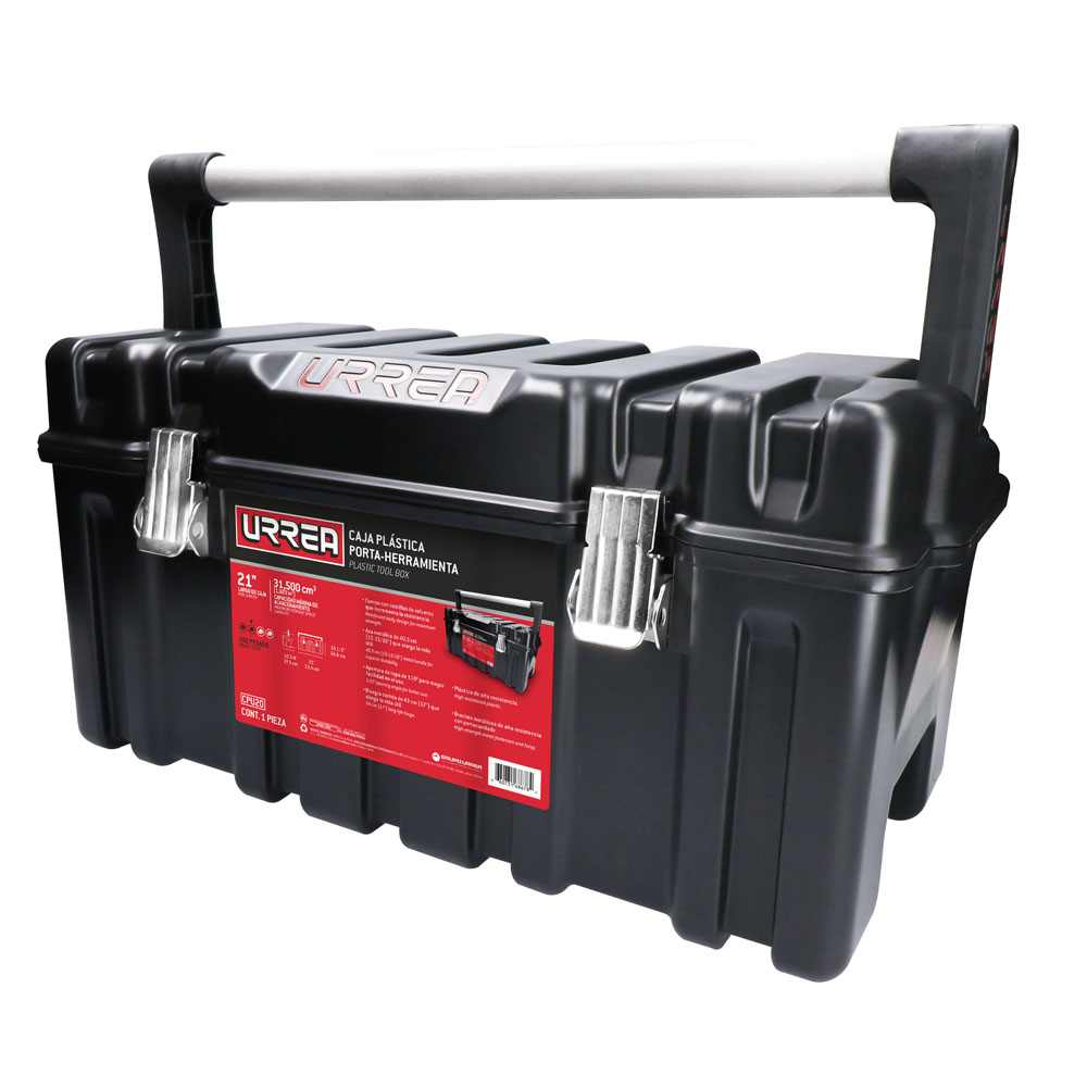Caja Portaherramientas Plástica Con Broches Metálicos 21'' X 11'' X 10'' Urrea