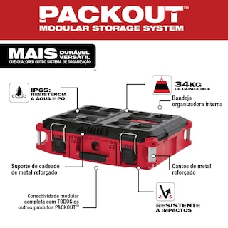 Foto 2 | Caja de Herramientas Milwaukee Electric Tool Pack Out 48-22-8424 22 cm Rojo - Venta Internacional