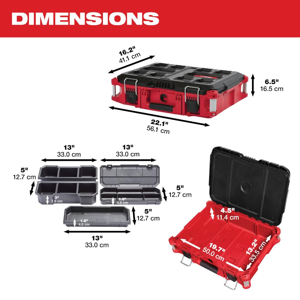 Foto 4 pulgar | Caja de Herramientas Milwaukee Electric Tool Pack Out 48-22-8424 22 cm  Rojo - Venta Internacional