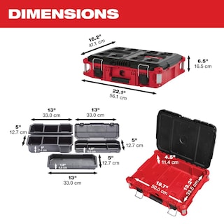 Foto 3 | Caja de Herramientas Milwaukee Electric Tool Pack Out 48-22-8424 22 cm Rojo - Venta Internacional