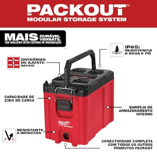 Foto 4 | Caja de Herramientas Milwaukee Packout con Tapa - Venta Internacional
