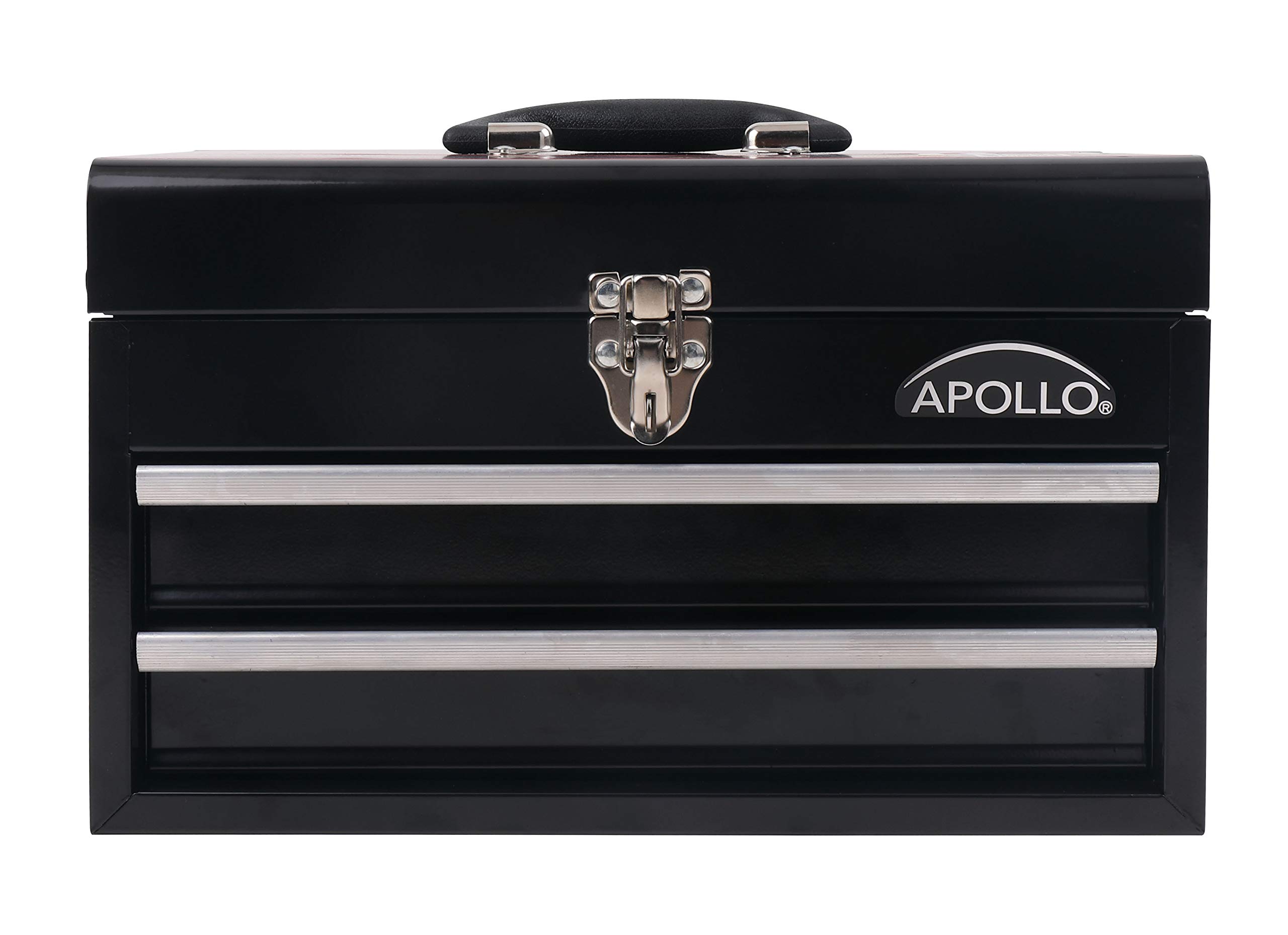 Caja de Herramientas Apollo Tools de Acero 35 cm con 2 Cajones Negro - Venta Internacional