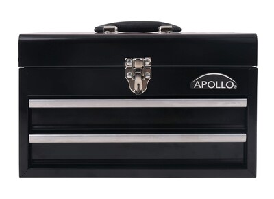 Foto 1 | Caja de Herramientas Apollo Tools de Acero 35 cm con 2 Cajones Negro - Venta Internacional