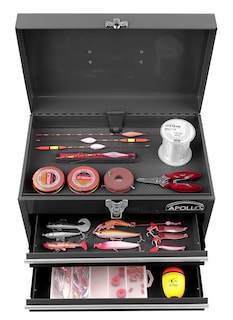 Foto 3 | Caja de Herramientas Apollo Tools de Acero 35 cm con 2 Cajones Negro - Venta Internacional