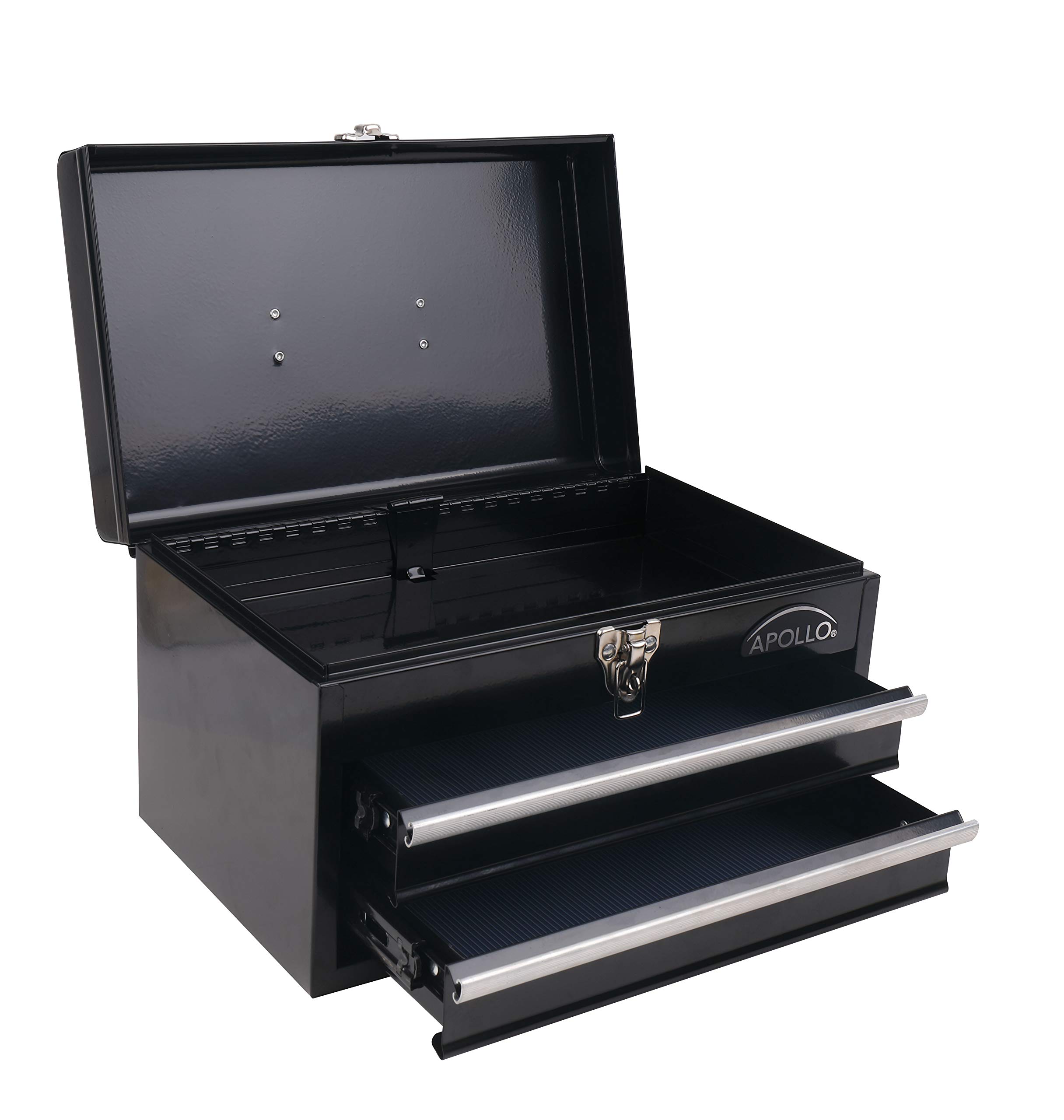 Foto 5 pulgar | Caja de Herramientas Apollo Tools de Acero 35 cm con 2 Cajones Negro - Venta Internacional
