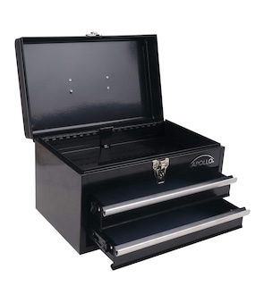 Foto 4 | Caja de Herramientas Apollo Tools de Acero 35 cm con 2 Cajones Negro - Venta Internacional