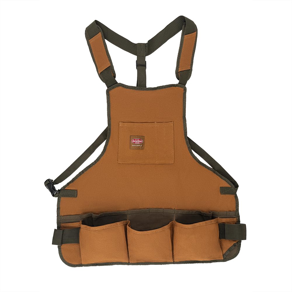 Foto 2 pulgar | Bolsa Para Herramientas Bucket Boss Para Hombre, Ajustable, Marrón, 16 Bolsillos - Venta Internacional.