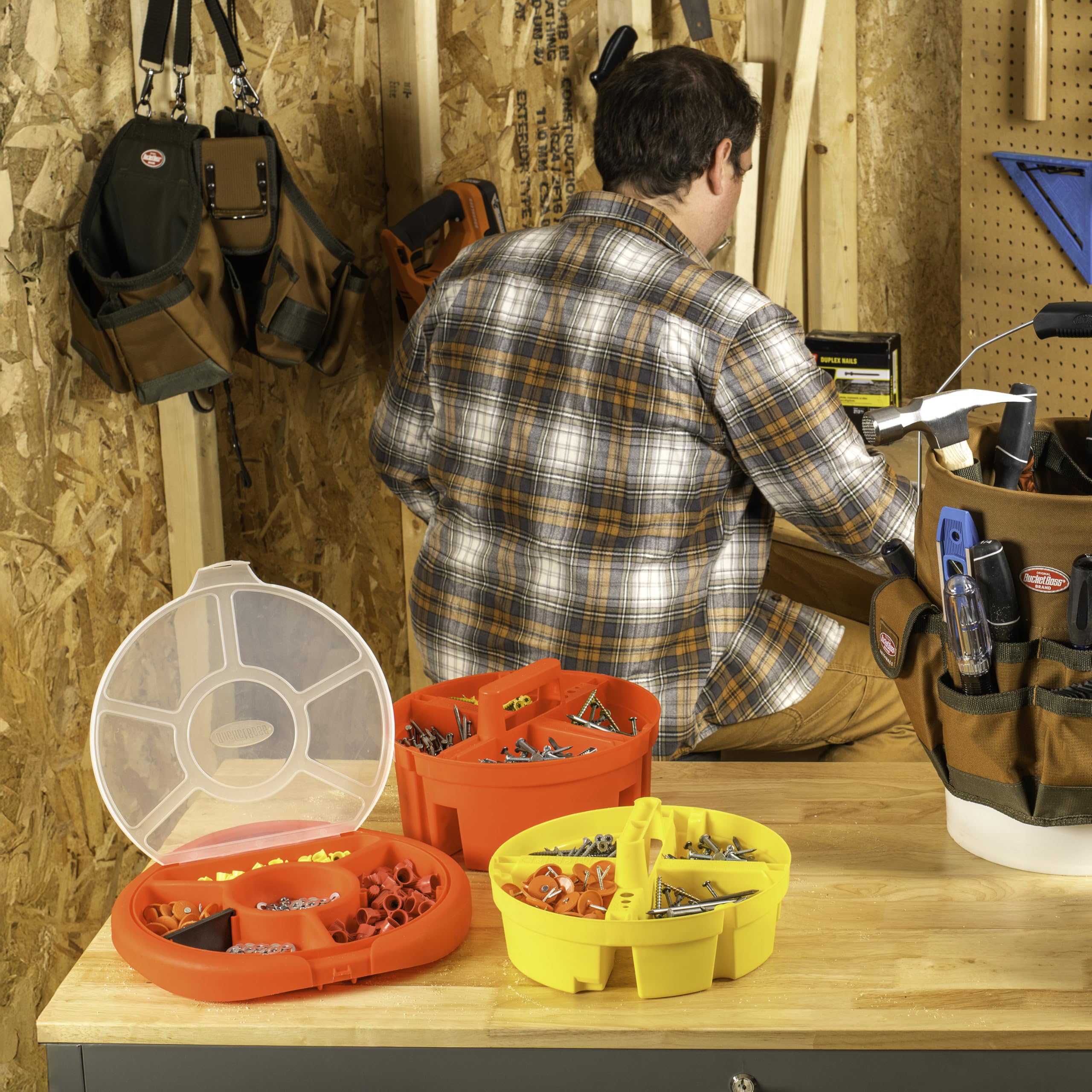 Foto 8 pulgar | Organizador De Piezas Pequeñas Bucket Boss Super Stacker 15054 Rojo - Venta Internacional.
